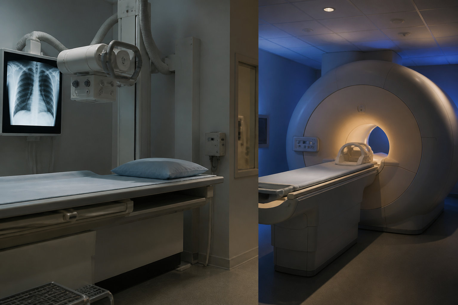 Radiographie face aux alternatives IRM et scanner